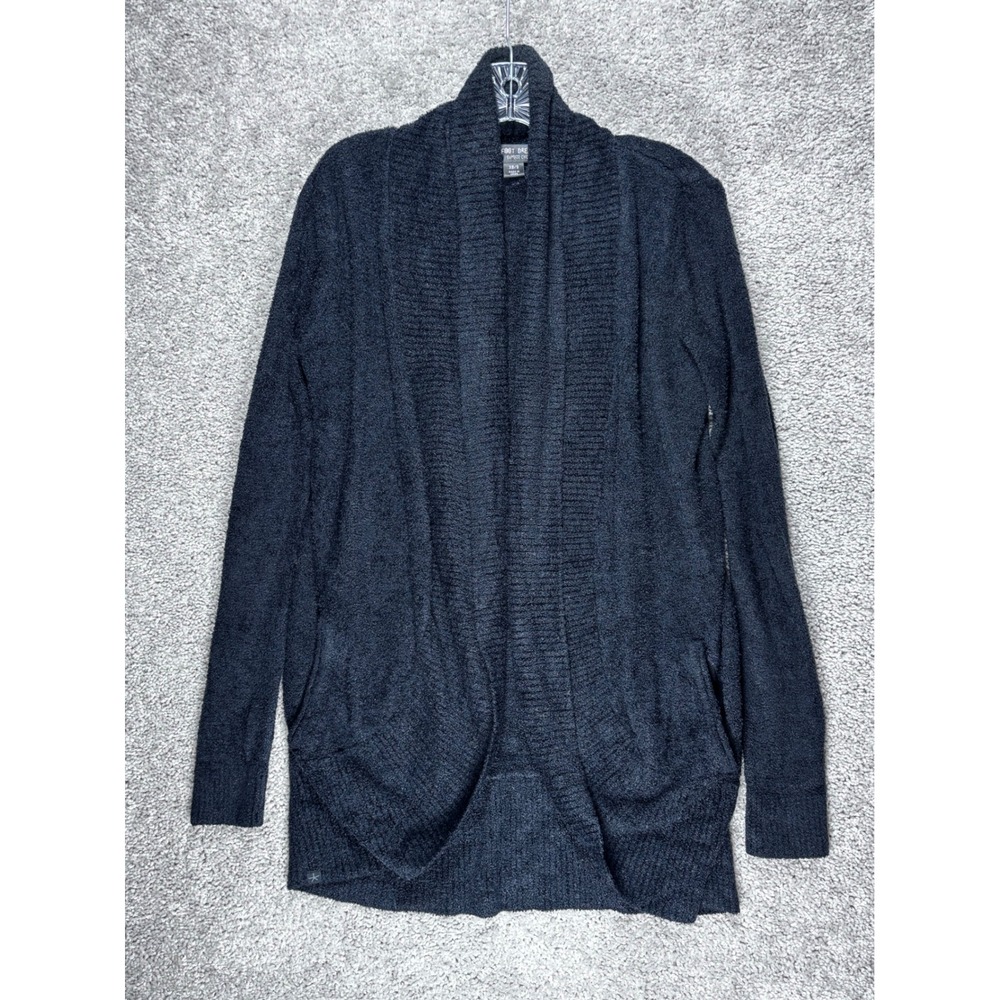 Barefoot Dreams Bamboo Chic Lite Shawl Collar Cardigan Black Style 452 XS/S